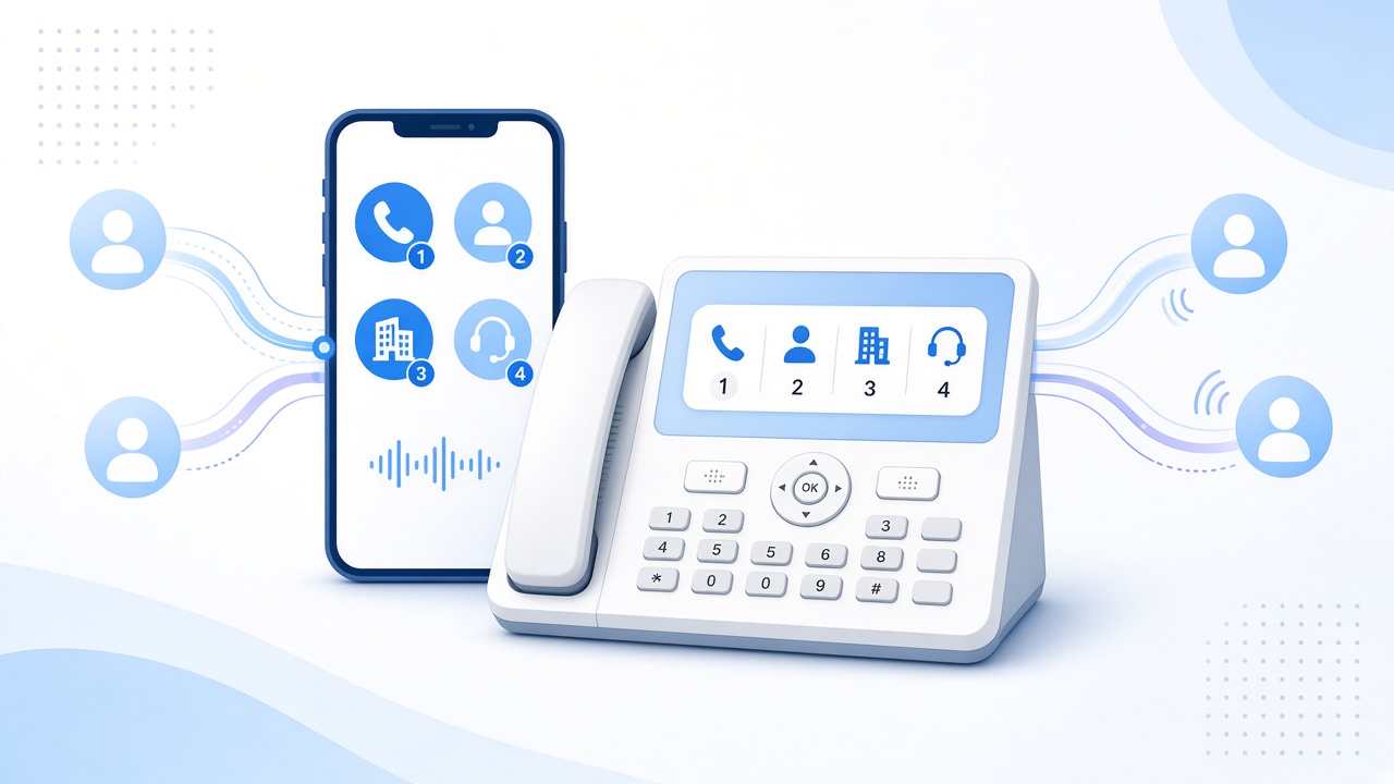 Automated answering service phone menu routing callers